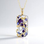 Collana in argento con Ametista (Gems en Vogue)