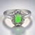 Anello in argento con Crisoprasio Imperiale