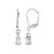 Boucles d'oreilles en argent et Topaze blanche
