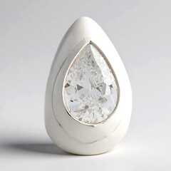 Ciondolo in argento con Topazio Bianco