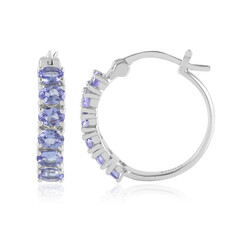 Tansanit-Silberohrringe