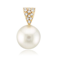Pendentif en or et Perle blanche des mers du sud (Michelle Albala)