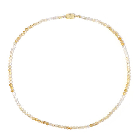 Zilveren halsketting met citrienstenen (Adela Silber)