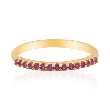 Gouden ring met Madagaskar Robijnen