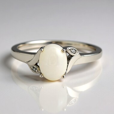 Anello in argento con Opale di Welo