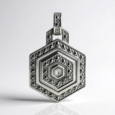 Colgante en plata con Diamante I2 (J) (Annette classic)