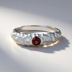 Anello in argento con Zircone Rosa