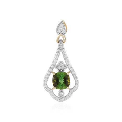 Pendentif en or et Tourmaline verte du Brésil (SUHANA)