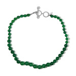 Zilveren halsketting met groene agaten (Dallas Prince Designs)