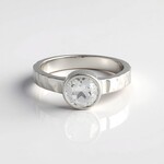Anello in argento con Topazio Bianco