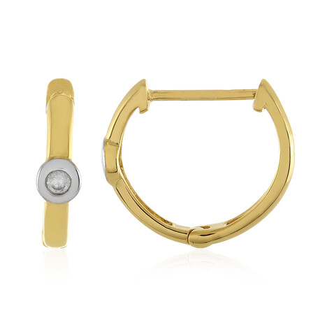 Pendientes en plata con Diamante I4 (J)