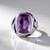 Anello in argento con Ametista Rose de France (Adela Silber)