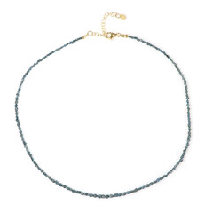 Blue Diamond Silver Necklace