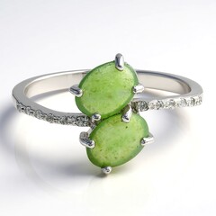 Anello in argento con Crisoprasio Imperiale