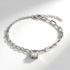Bracciale in argento con Topazio Bianco