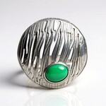 Ciondolo in argento con Crisoprasio (MONOSONO COLLECTION)