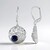 Orecchini in argento con Zaffiro Stellato Blu (MONOSONO COLLECTION)