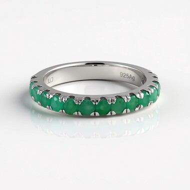 Anello in argento con Smeraldo Socoto