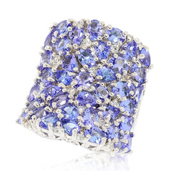 Zilveren ring met tanzanieten (Dallas Prince Designs)