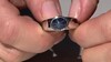 Zilveren ring met een blauwe ster saffier