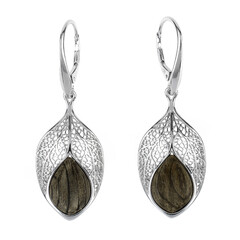 Orecchini in argento con Quercia Nera