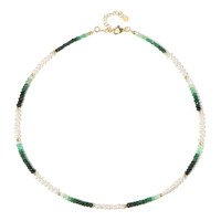 Collar en plata con Esmeralda de Brasil