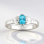 Anello in argento con Apatite Blu