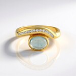 Anello in argento con Acquamarina Ofiki