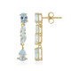 Boucles d'oreilles en argent et Topaze bleu ciel