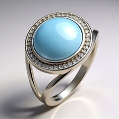 Anello in argento con Larimar