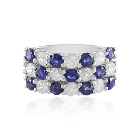 Blauer Madagaskar-Saphir-Silberring