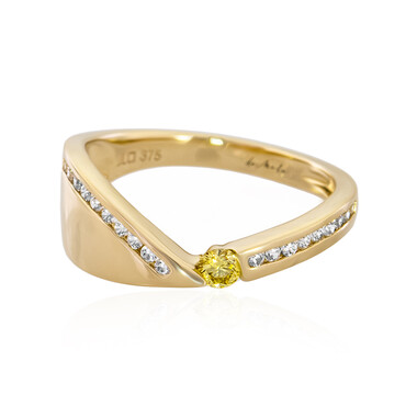 Anello in oro con Diamante Giallo SI2 (de Melo)