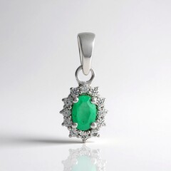 Ciondolo in argento con Smeraldo Socoto