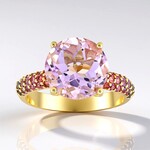 Anello in argento con Ametista Rose de France (Adela Silber)