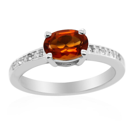 Madeira-Citrin-Silberring