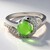Anello in argento con Crisoprasio Imperiale