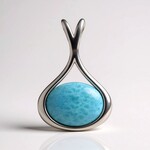 Ciondolo in argento con Larimar