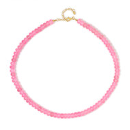 Pink Quartz Silver Necklace