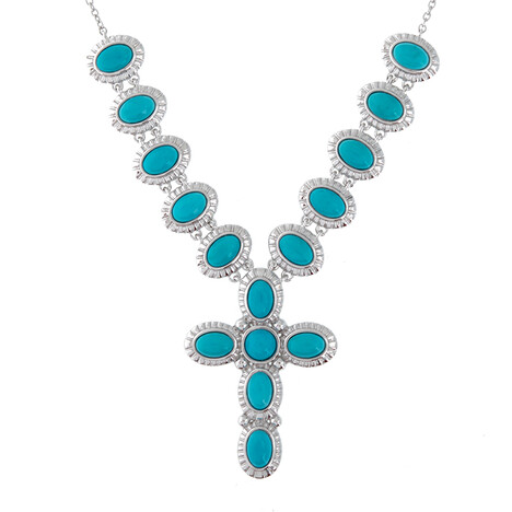 Sleeping Beauty-Türkis-Silbercollier