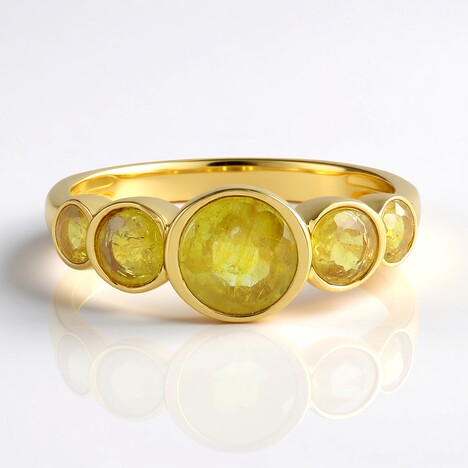Bague en argent et Saphir jaune de Madagascar (de Melo Essence)