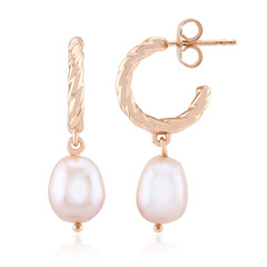 Pendientes en plata con Perla púrpura Freshwater (TPC)