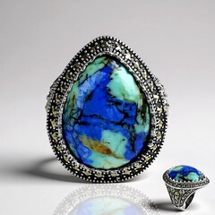 Anello in argento con Azzurrite (Annette classic)