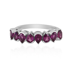 Magenta-Granat-Silberring
