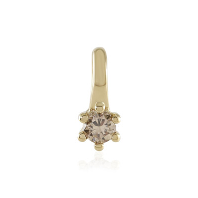 Colgante en oro con Diamante chocolate SI2