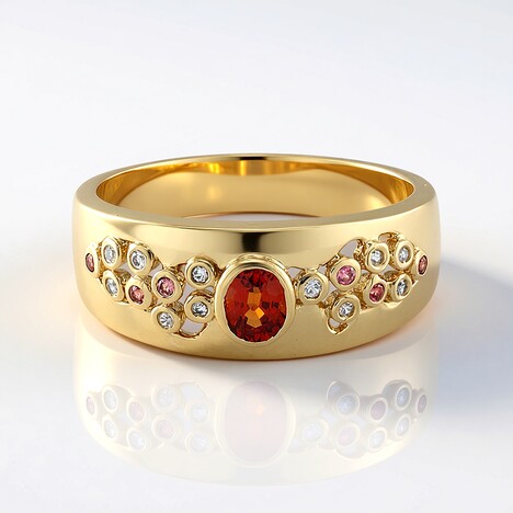 Anello in oro con Zaffiro Tramonto (Adela Gold)