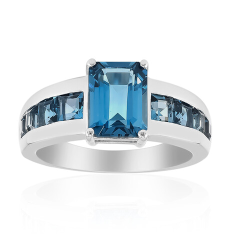 Londonblauer Topas-Silberring