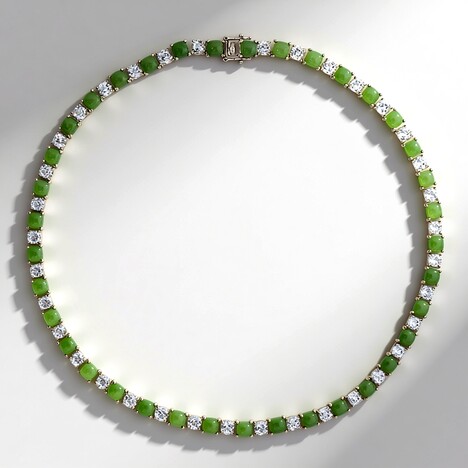 Collana in argento con Giada Canadese