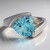 Anello in argento con Topazio Blu Cielo