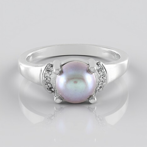 Anello in argento con Perla d'Acqua Dolce Argentata