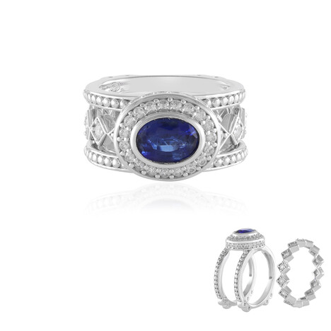 Zilveren ring met een Nepal Kyaniet (Dallas Prince Designs)